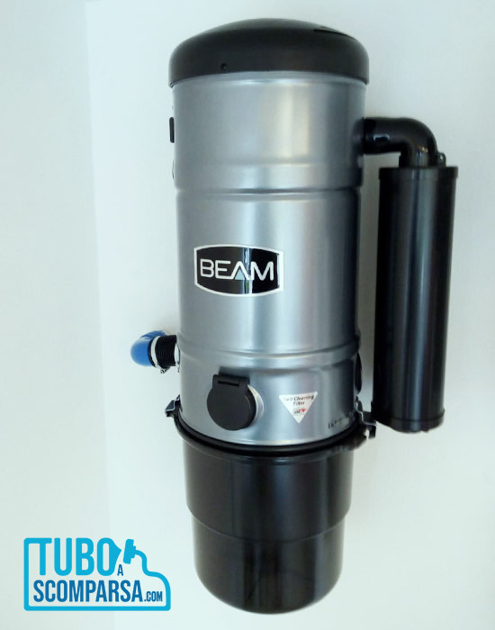 Centrale aspirante BEAM con silenziatore a vista