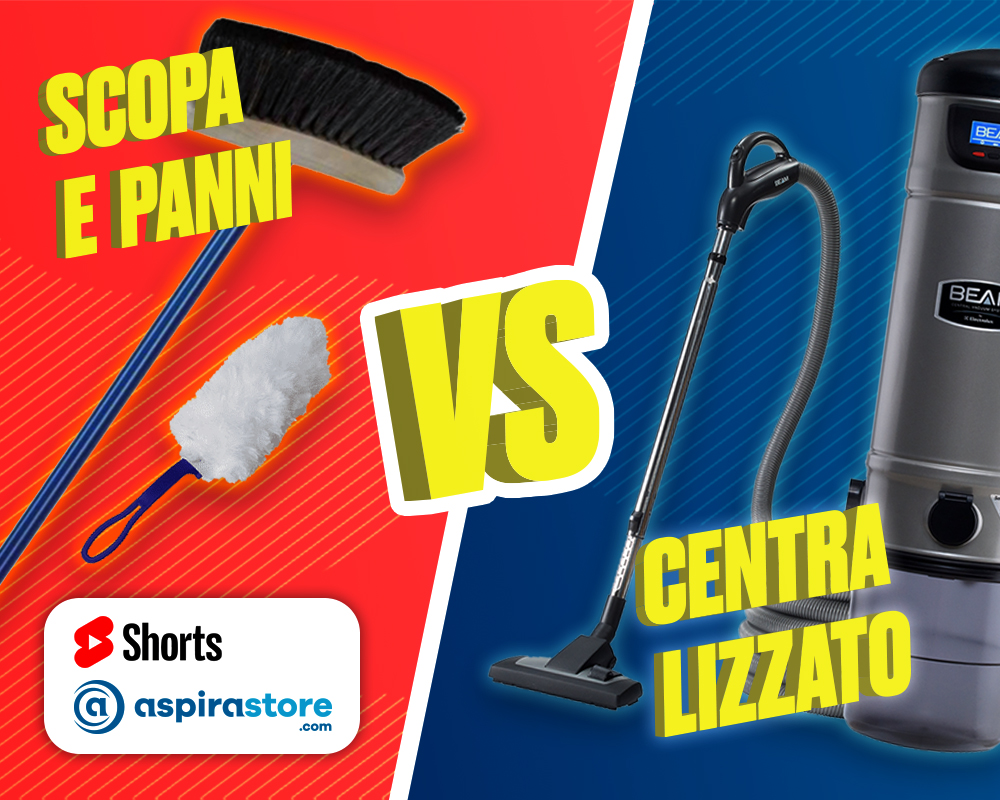 Copertina video aspirapolvere centralizzato vs scopa e panno antistatico
